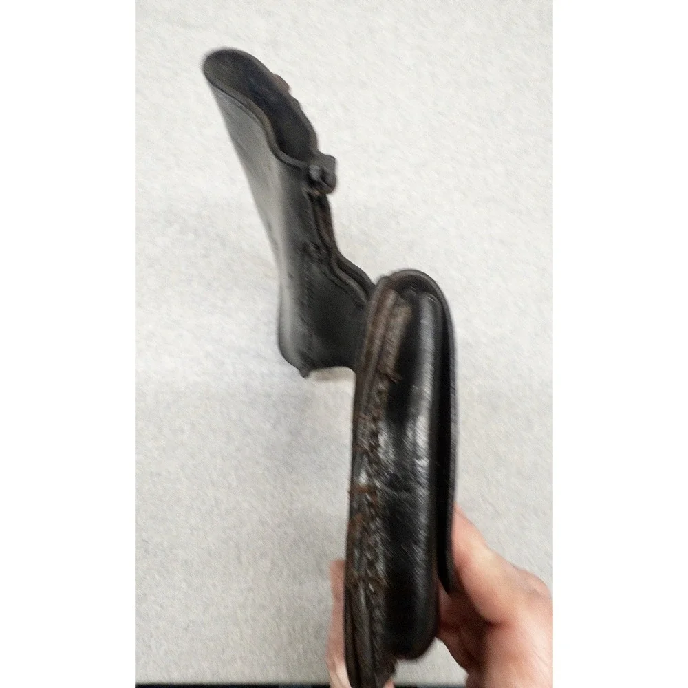 Vtg Safety Speed Holster Utility‎ Belt Ammo Cartridge Pockets Worn Leather USA